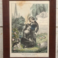 Lot 005 - Antique Hand Colored Mourning Lithograph, Titled "The Mother's Grave," Published By J. Nuillie, New York, 1848, In Frame, 12-3/8" x 16-3/8"