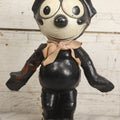 Lot 006 - Antique Felix The Cat Composition Figure With Jointed Arms, Copyright 1924 By Pat Sullivan, 13" H