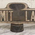 Lot 008 - Vintage Double Sided Cast Aluminum Street Sign Pole Topper For "Hermit Lane," Circa 1960s, 21" L