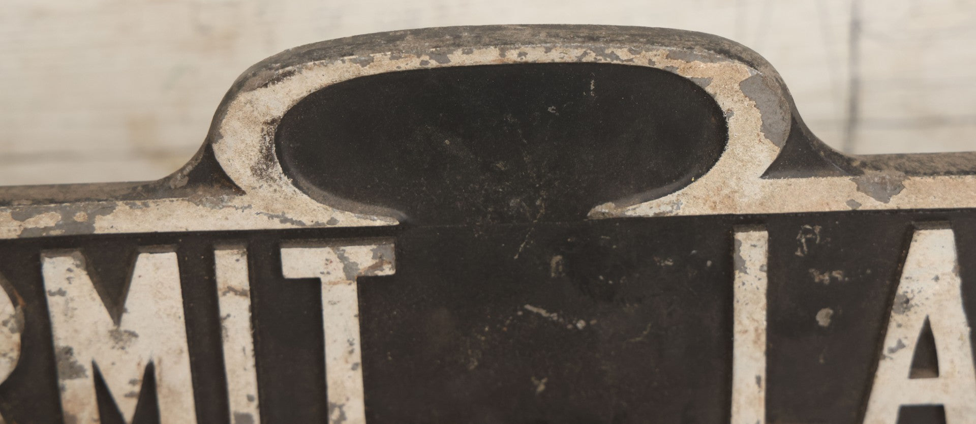 Lot 008 - Vintage Double Sided Cast Aluminum Street Sign Pole Topper For "Hermit Lane," Circa 1960s