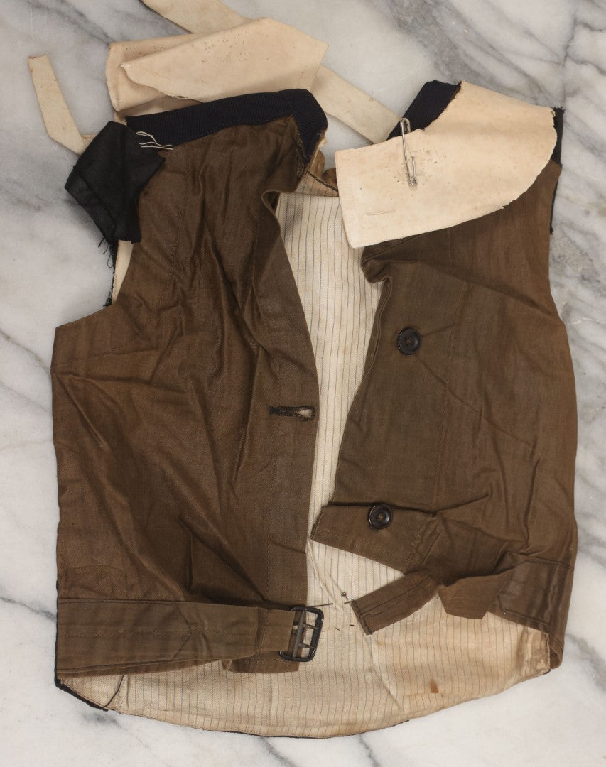 Lot 009 - Antique Hand Made Child's Tuxedo Made For Earle Everett Pinkham, Senior, By His Mother, Along With Two Photographs Showing The Front And Back Of Earle In Tux, With Provenance On Verso, Circa 1895