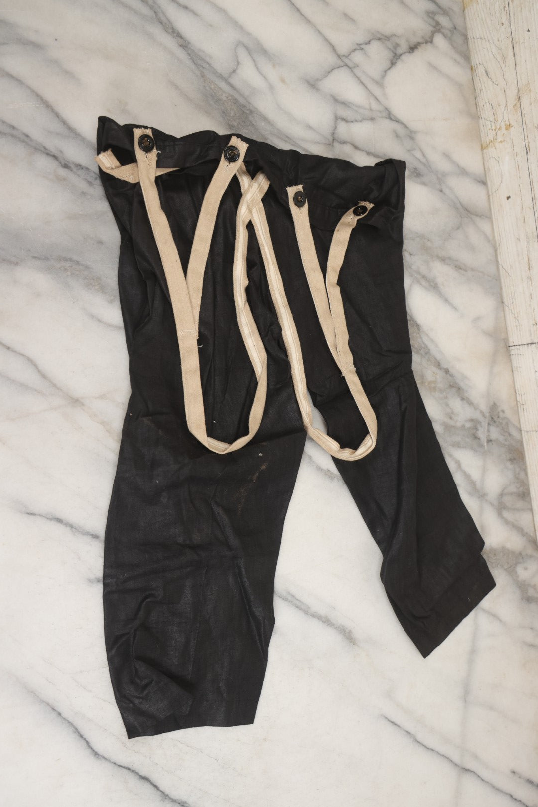 Lot 009 - Antique Hand Made Child's Tuxedo Made For Earle Everett Pinkham, Senior, By His Mother, Along With Two Photographs Showing The Front And Back Of Earle In Tux, With Provenance On Verso, Circa 1895