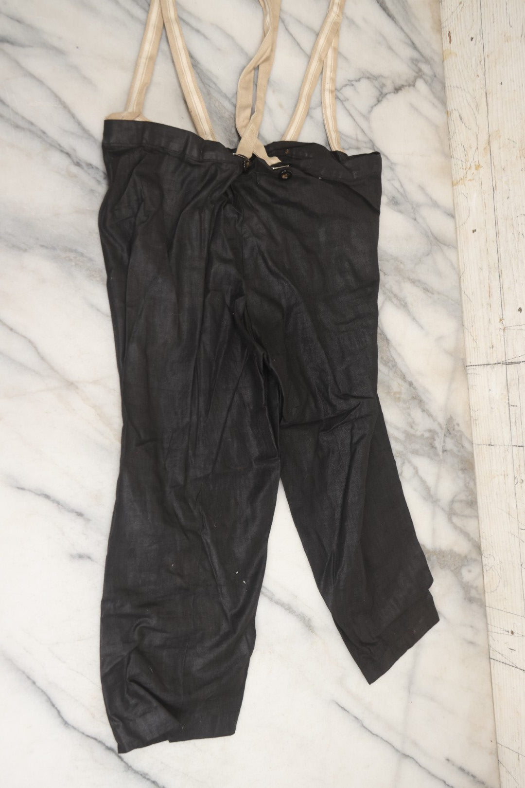 Lot 009 - Antique Hand Made Child's Tuxedo Made For Earle Everett Pinkham, Senior, By His Mother, Along With Two Photographs Showing The Front And Back Of Earle In Tux, With Provenance On Verso, Circa 1895