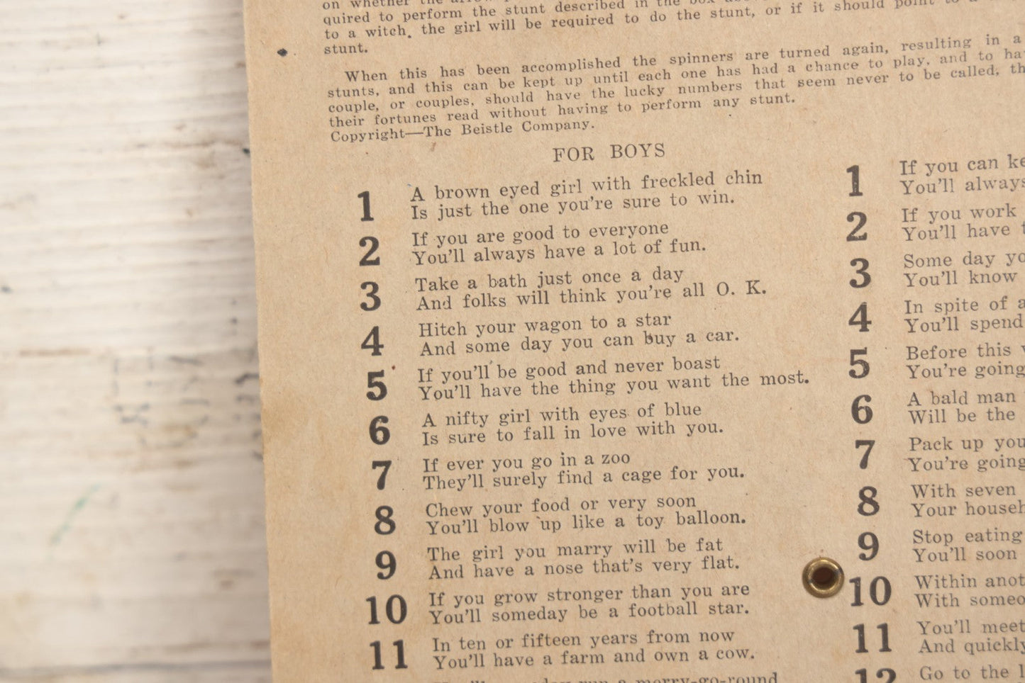 Lot 021 - Vintage Whirl-O Halloween Fortune And Stunt Game With Spinner, Laughing Cat And Pumpkin Motifs, "Whirl-O Fortunes" By Sandra Pearl, Manufactured By The Beistle Company, Made In U.S.A., Circa 1940s 