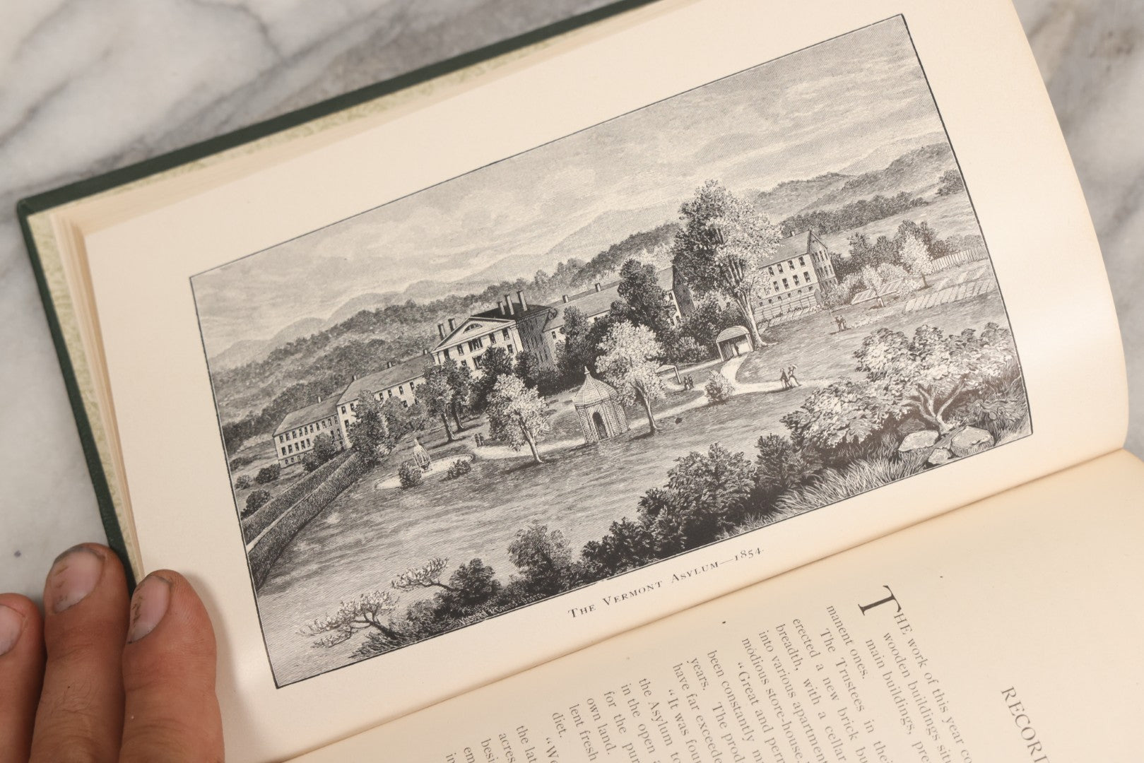 Lot 026 - "The Vermont Asylum For The Insane, Its Annals For Fifty Years" Antique Book With Illustrations, Covering History Of Asylum From 1836-1886, Printed By Hildreth & Fales, Brattleboro, Vermont, 1887