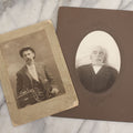Lot 027 - Pair Of Antique Boarded Photographs Of Dr. Julius Benson Evans In Life And Death, Including Occupational Photo Of Doctor With Bag, And Post Mortem Photo Of Deceased Doctor Lying At Rest