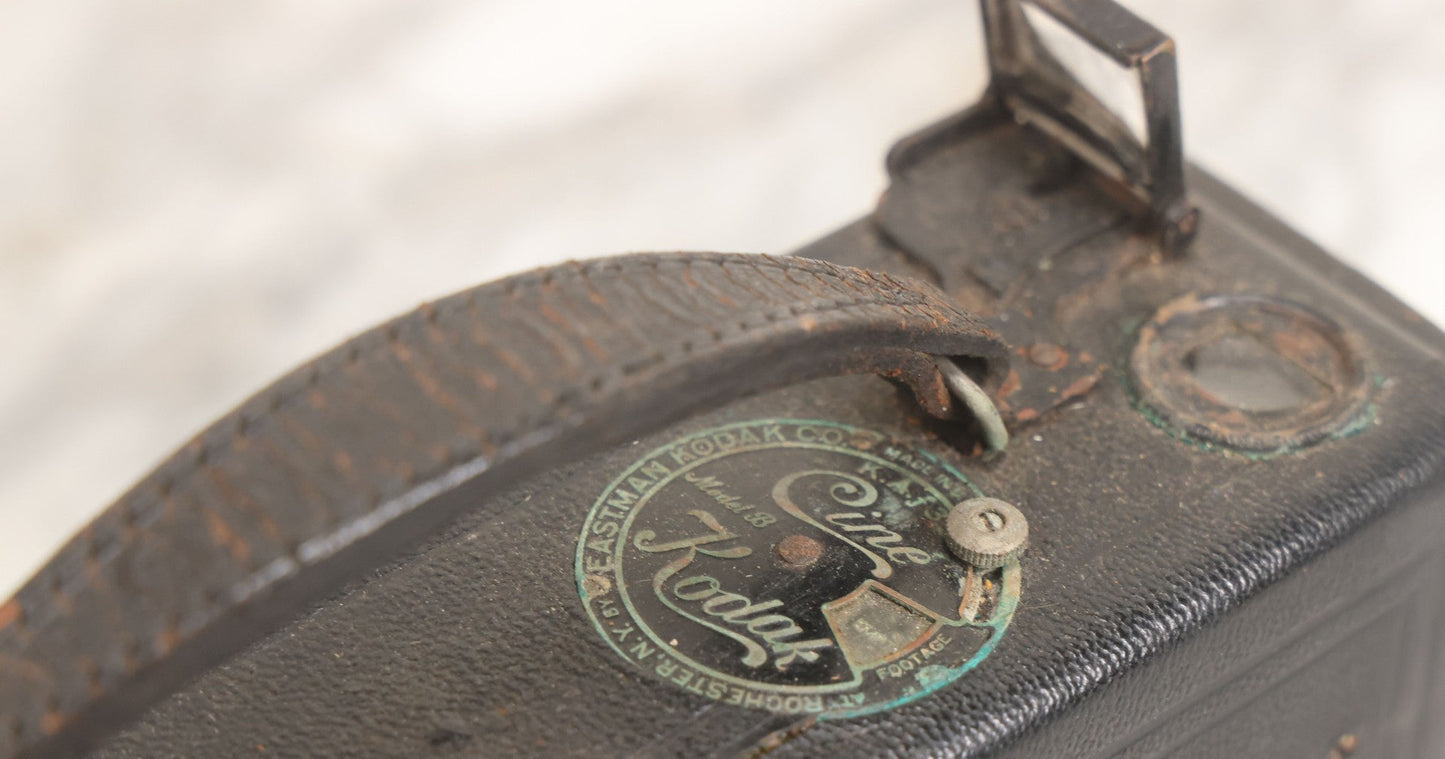 Lot 028 - Antique 16Mm Motion Picture Film Camera, Cine Kodak Model B, Manufactured By Eastman Kodak Co., Rochester, New York, With Original Custom Monogrammed Combination Case