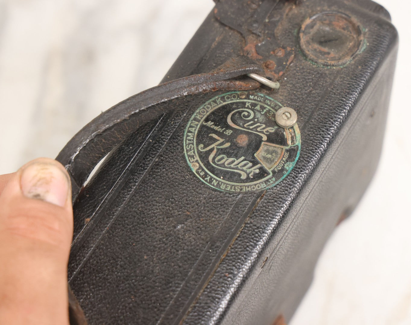 Lot 028 - Antique 16Mm Motion Picture Film Camera, Cine Kodak Model B, Manufactured By Eastman Kodak Co., Rochester, New York, With Original Custom Monogrammed Combination Case