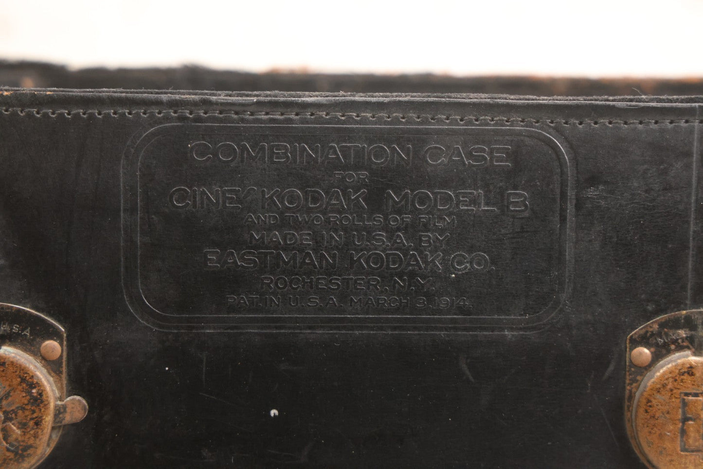 Lot 028 - Antique 16Mm Motion Picture Film Camera, Cine Kodak Model B, Manufactured By Eastman Kodak Co., Rochester, New York, With Original Custom Monogrammed Combination Case