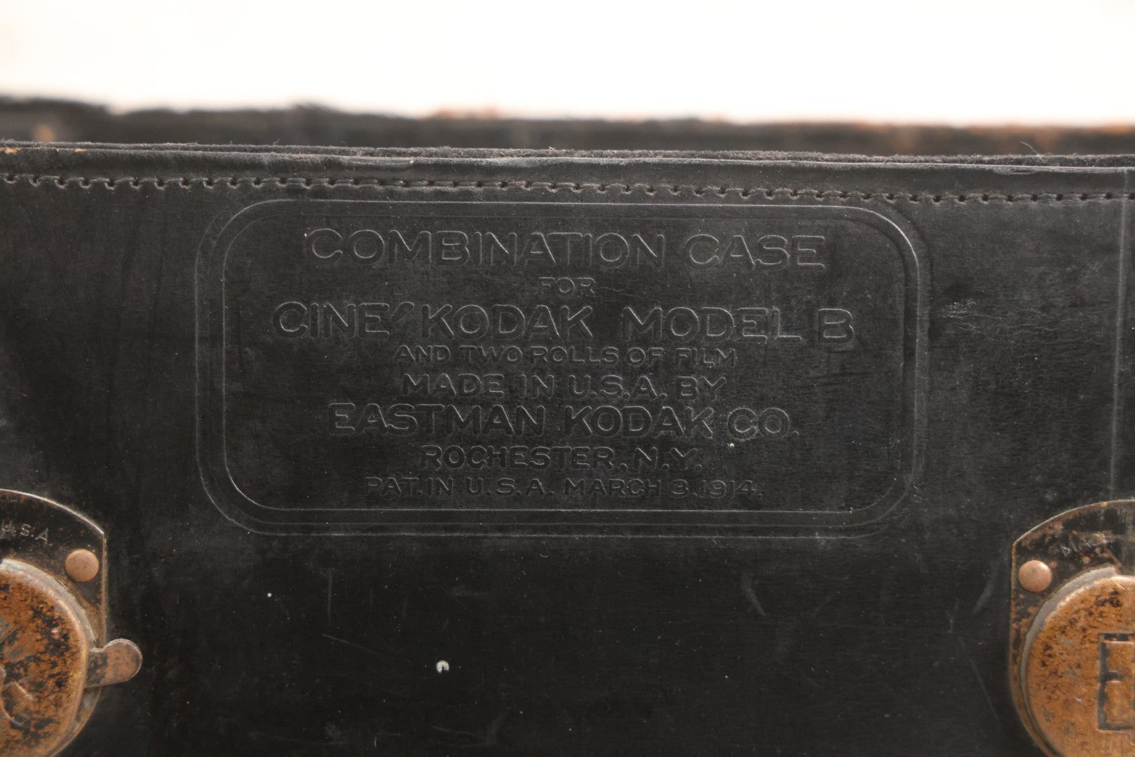 Lot 028 - Antique 16Mm Motion Picture Film Camera, Cine Kodak Model B, Manufactured By Eastman Kodak Co., Rochester, New York, With Original Custom Monogrammed Combination Case