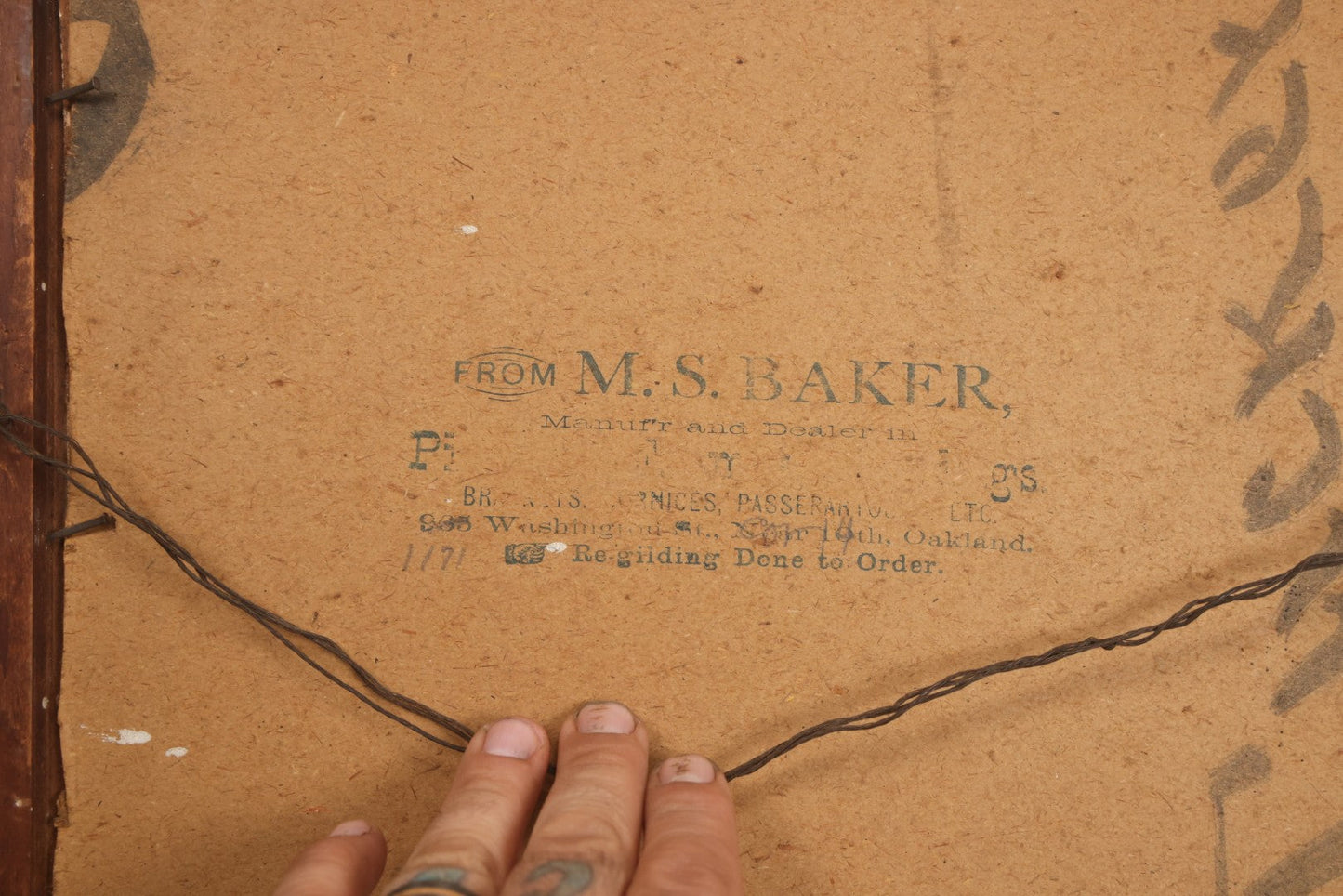 Lot 031 - Antique Oil On Board Still Life Painting Of Flowers With Red Rose, White And Pink Flowers, Green Background, In Frame, Board Marked From M.S. Baker, Dealer, Signed Tucker, Verso, Note Losses, Wear