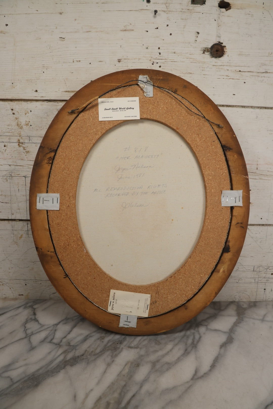 Lot 032 - Vintage Oil On Canvas Painting Or Deep Red Roses, Titled "Her Majesty," Joyce Nelson No. 818, Artist Signed, With Provenance On Verso, June 1981