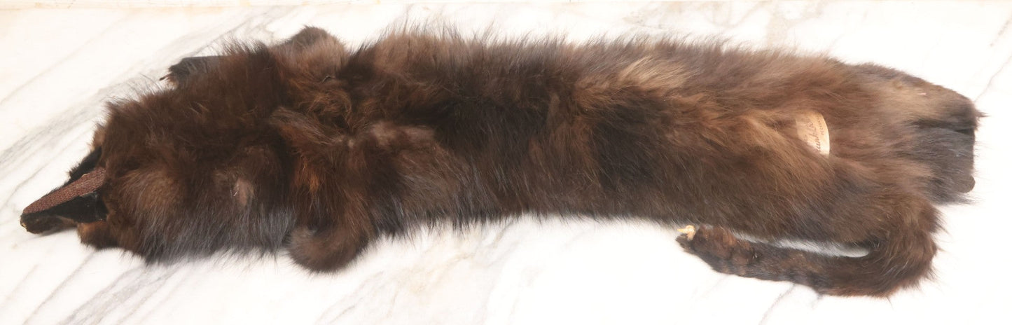 Lot 038 - Vintage Real Fur Fox Scarf, Manufactured By Frank L. Singer Furs, Peekskill, New York, Note Wear And Tear