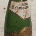 Lot 043 - Vintage Green Glass Embossed Wine Bottle With Painted Cat Motif, Zeller Schwarze Katz, Light Mosel Wine, Product, Bottled, And Shipped By Export Union Deutscher Weinguter, Mainz, Germany, 1966, 13" H