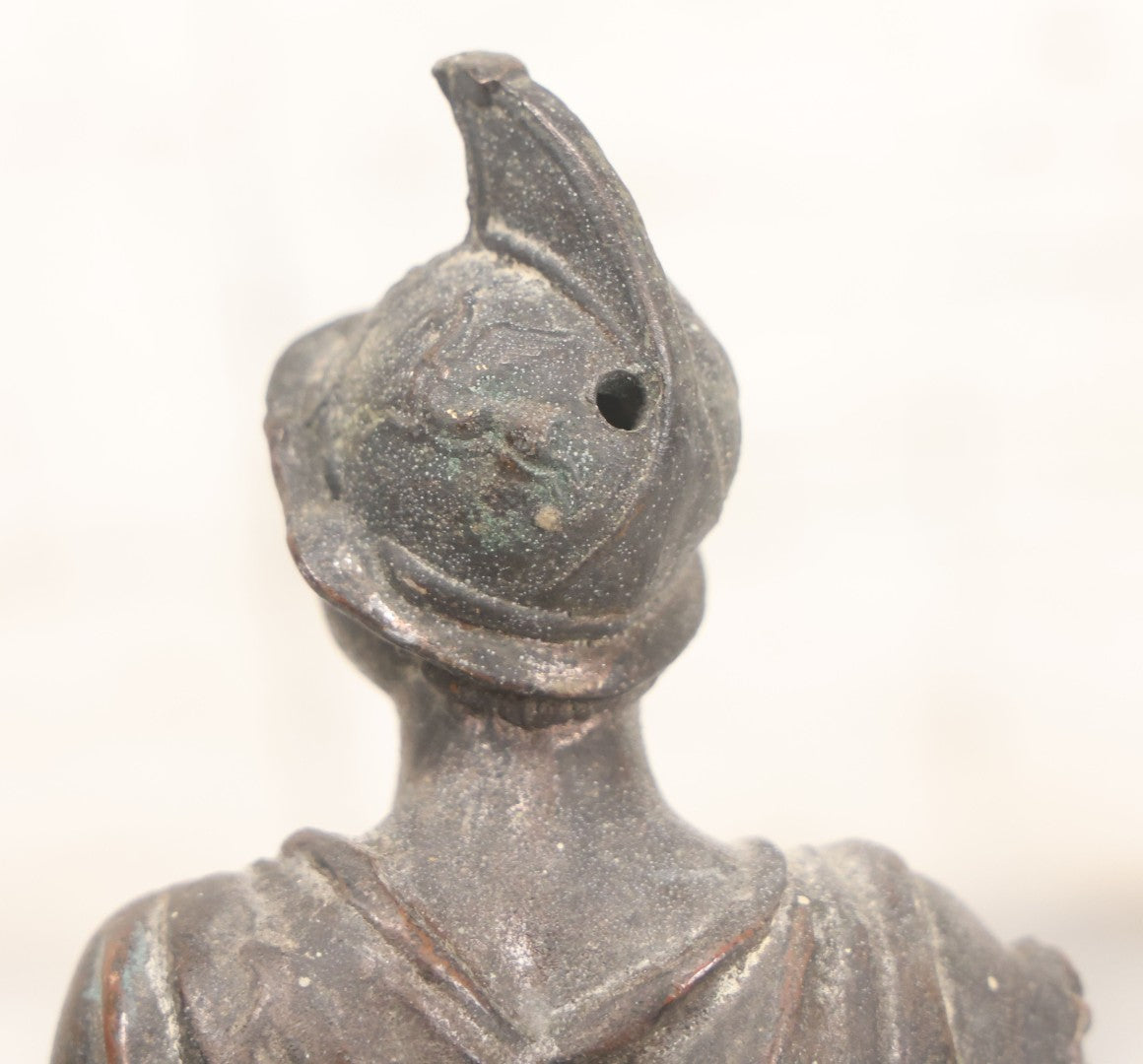 Lot 047 - Antique Spelter Roman Soldier Clock Topper Statue