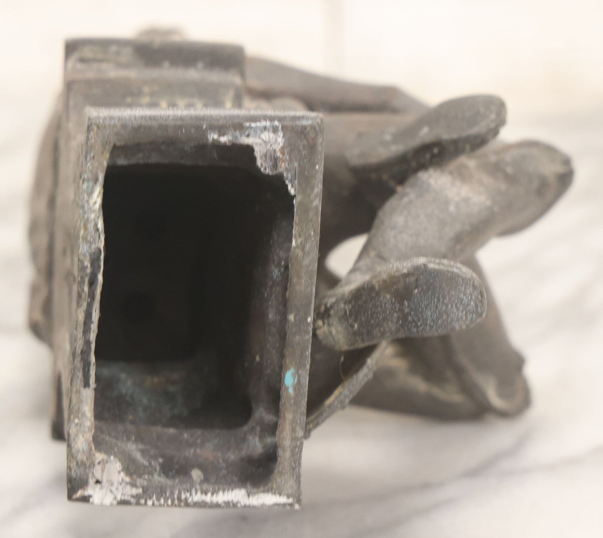 Lot 047 - Antique Spelter Roman Soldier Clock Topper Statue