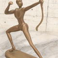 Lot 048 - Vintage Art Deco Cast Brass Archer Statue, 8" H