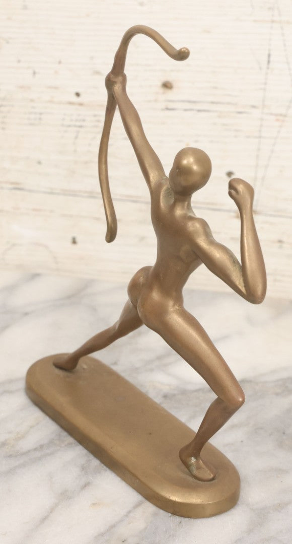 Lot 048 - Vintage Art Deco Cast Brass Archer Statue