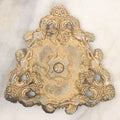 Lot 052 - Antique Ornate Gilt Brass Fragment With Mermen, Cherubs, And Foliate Scrollwork