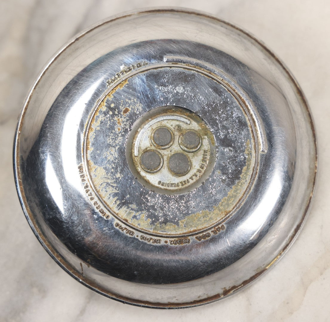 Lot 054 - Vintage Chromed Metal Alligator Roach Holder Ashtray, Manufactured By Pingherette, Made In U.S.A., Note Wear To Chrome