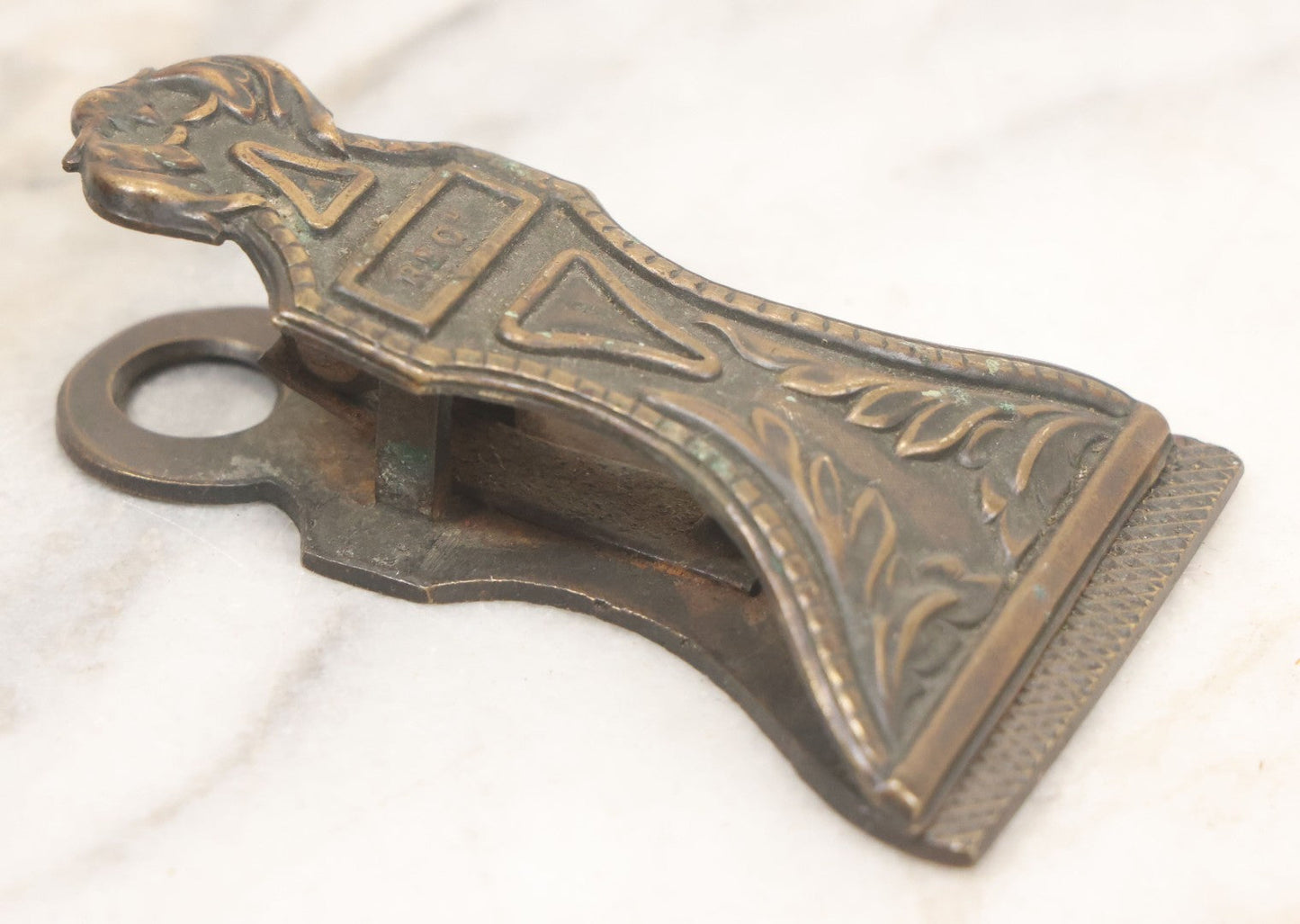 Lot 059 - Vintage Cast Brass Paper Clip With Foliate Design