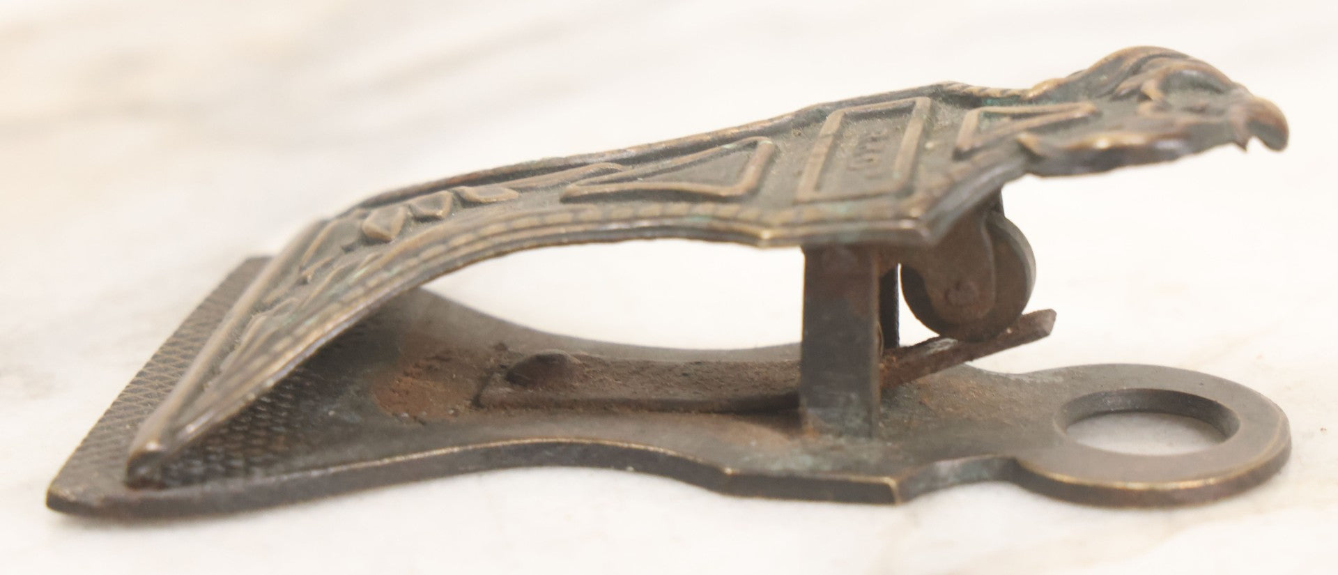 Lot 059 - Vintage Cast Brass Paper Clip With Foliate Design