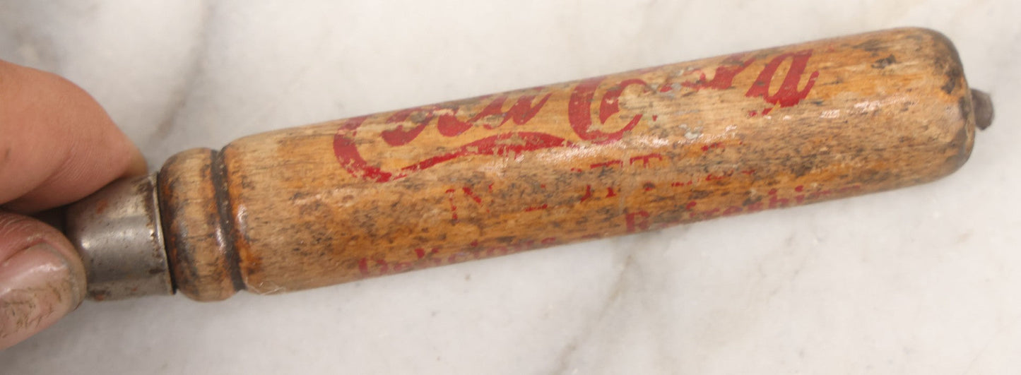 Lot 061 - Vintage Coca Cola "In Bottles" Advertising Ice Pick, "Delicious-Refreshing," Note Losses, Wear