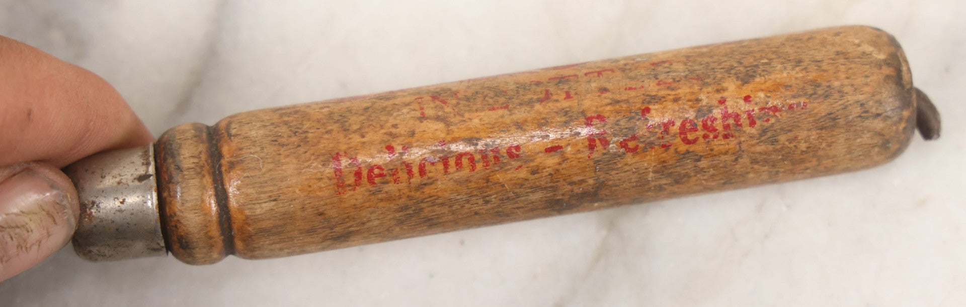 Lot 061 - Vintage Coca Cola "In Bottles" Advertising Ice Pick, "Delicious-Refreshing," Note Losses, Wear