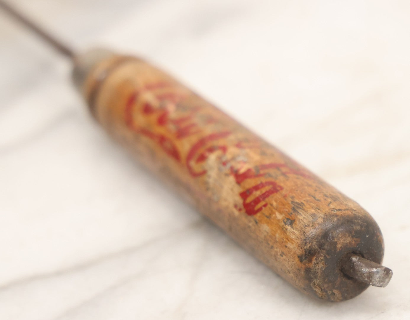 Lot 061 - Vintage Coca Cola "In Bottles" Advertising Ice Pick, "Delicious-Refreshing," Note Losses, Wear