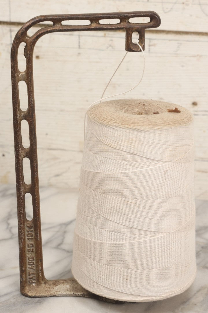 Lot 065 - Antique Country Store Cast Iron String Holder Dispense With String, Patented August 25, 1914