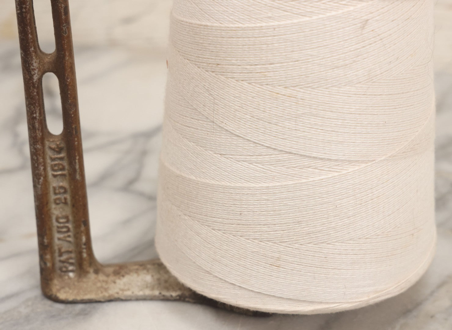 Lot 065 - Antique Country Store Cast Iron String Holder Dispense With String, Patented August 25, 1914