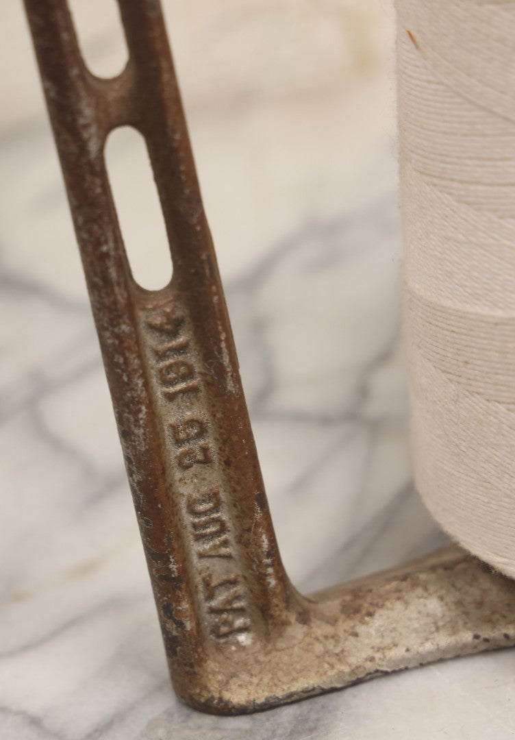 Lot 065 - Antique Country Store Cast Iron String Holder Dispense With String, Patented August 25, 1914