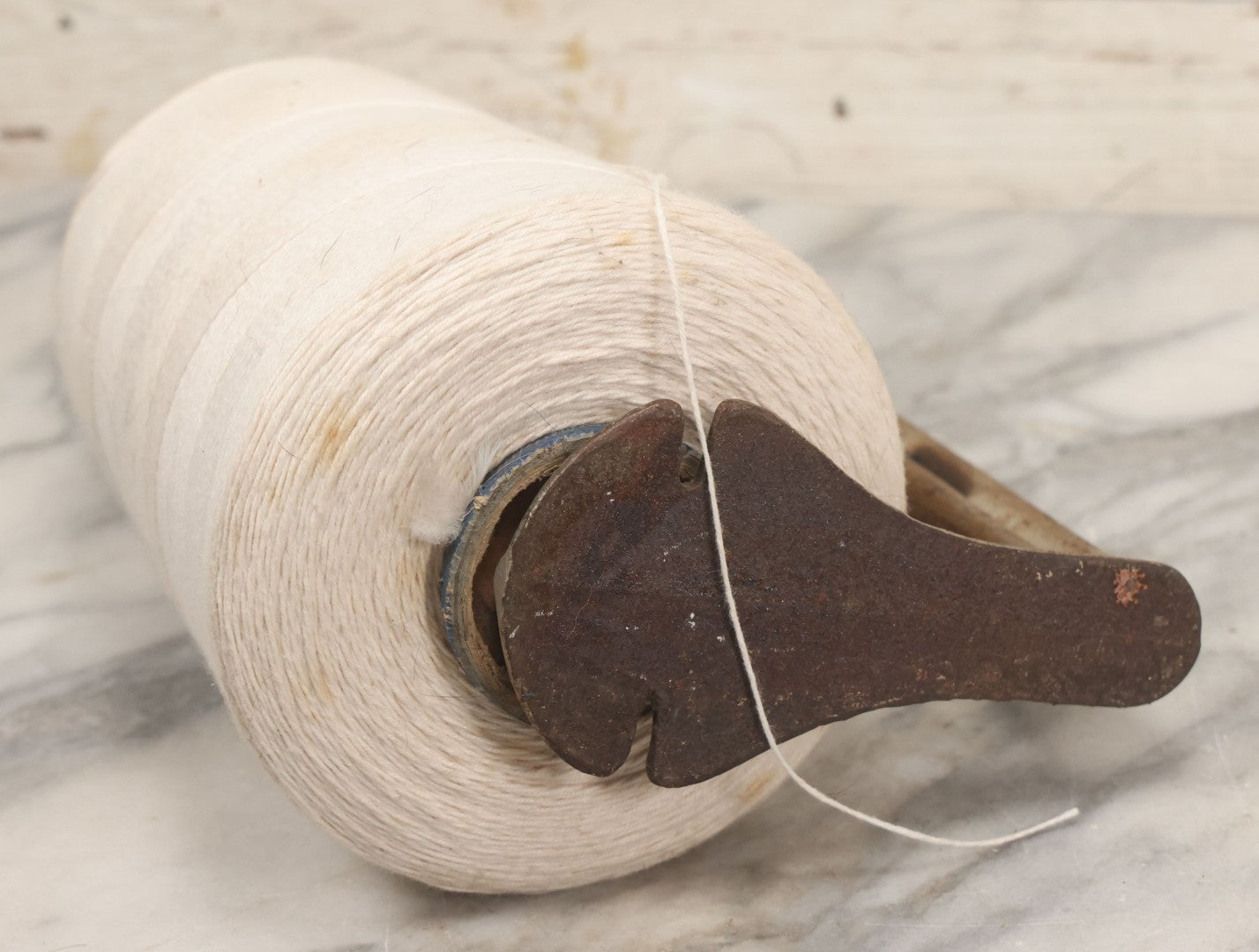 Lot 065 - Antique Country Store Cast Iron String Holder Dispense With String, Patented August 25, 1914