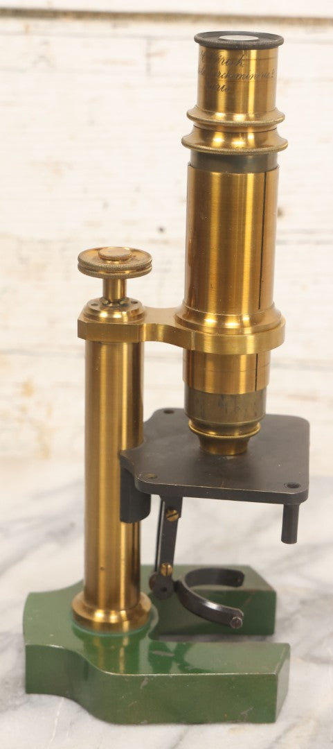 Lot 066 - Antique French Brass Microscope With Case And Contents, Manufactured By C. Verick, Paris, Circa 1885, Missing Note Parts, Many Loose Parts In Box