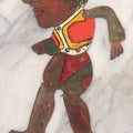 Lot 073 - Antique Hand Cut, Hand Painted Leather Jointed Puppet With Hairy Legs