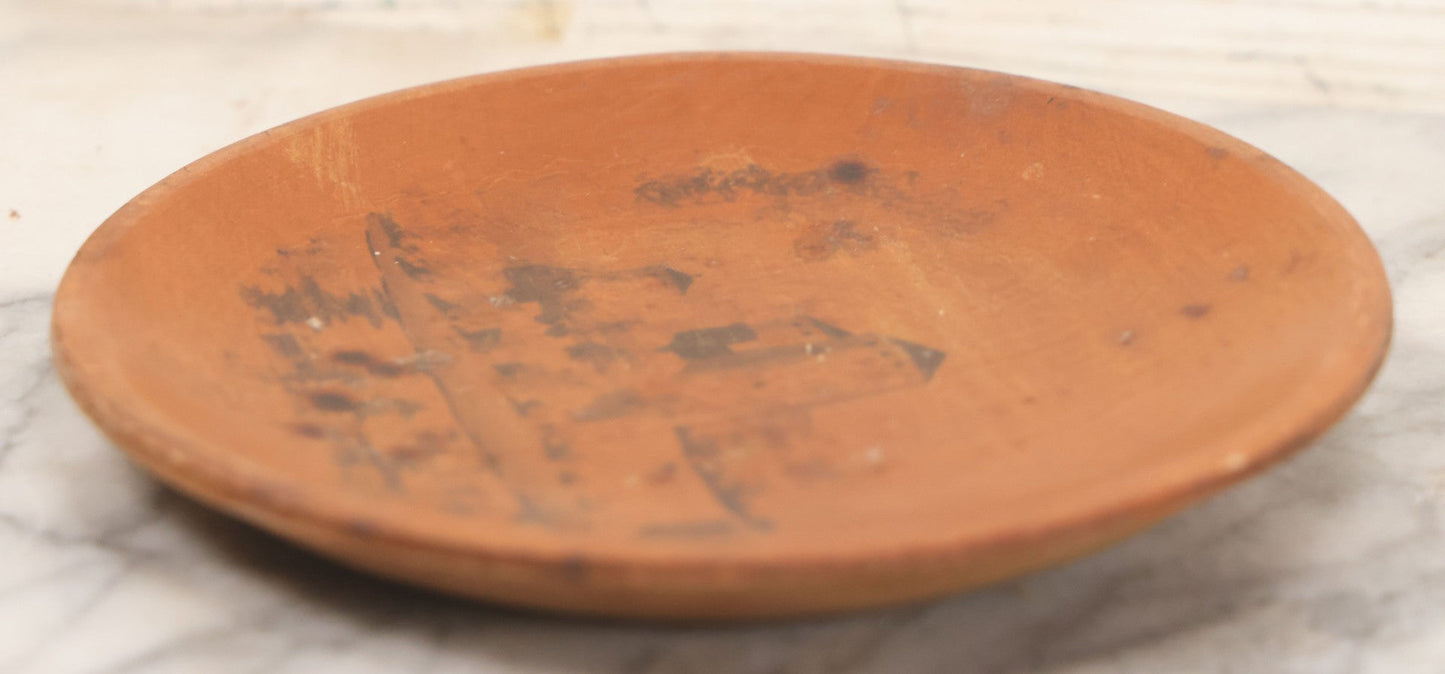 Lot 080 - Vintage Wood Burner Pyrography Folk Art Tray Depicting Olavinlinna Castle, Savonlinna, Finland, Given As Gift, 1974