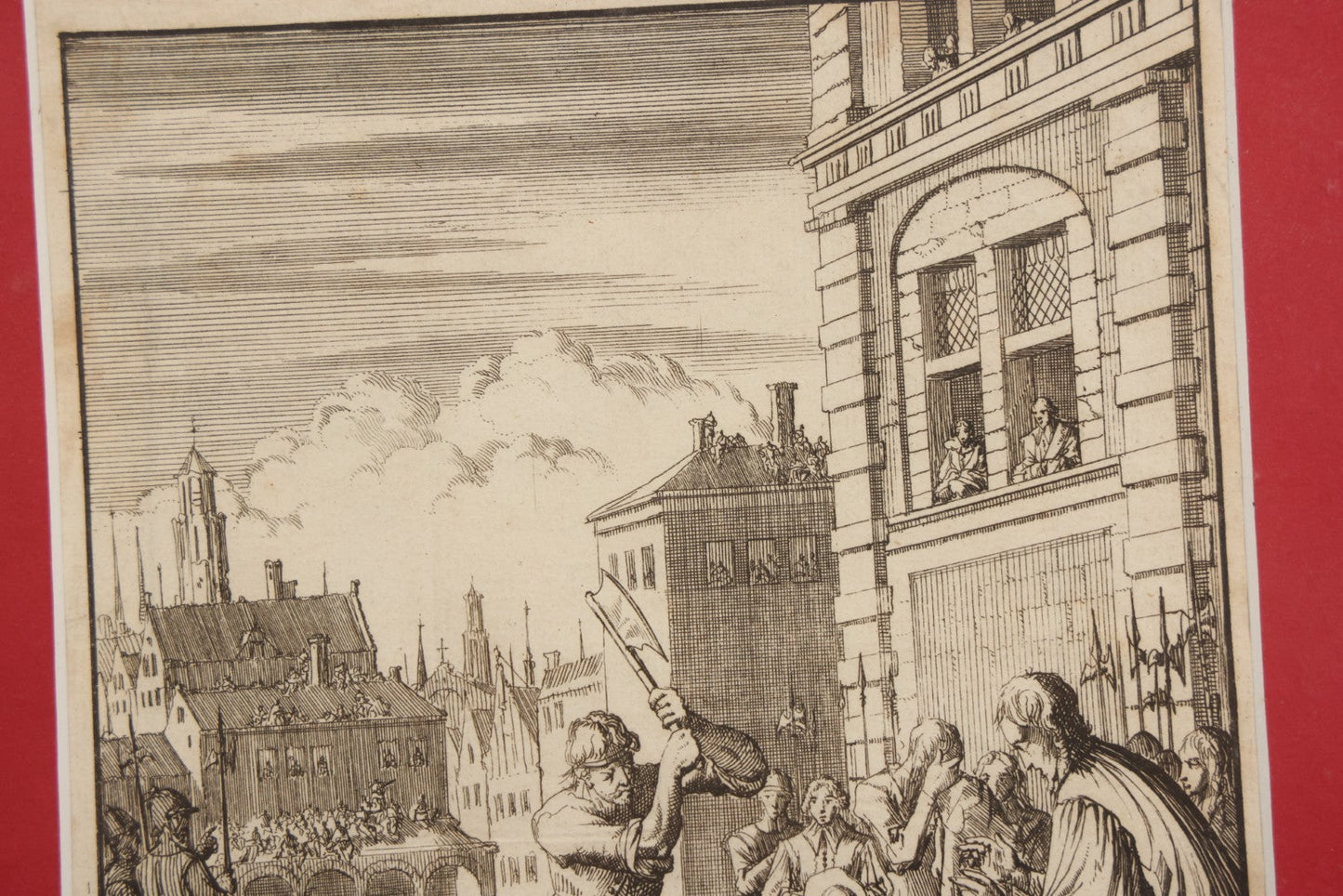 Lot 092 - Early Antique Engraving Depicting The Execution By Beheading Of Thomas Wentworth, First Earl Of Strafford, Circa 17th Century