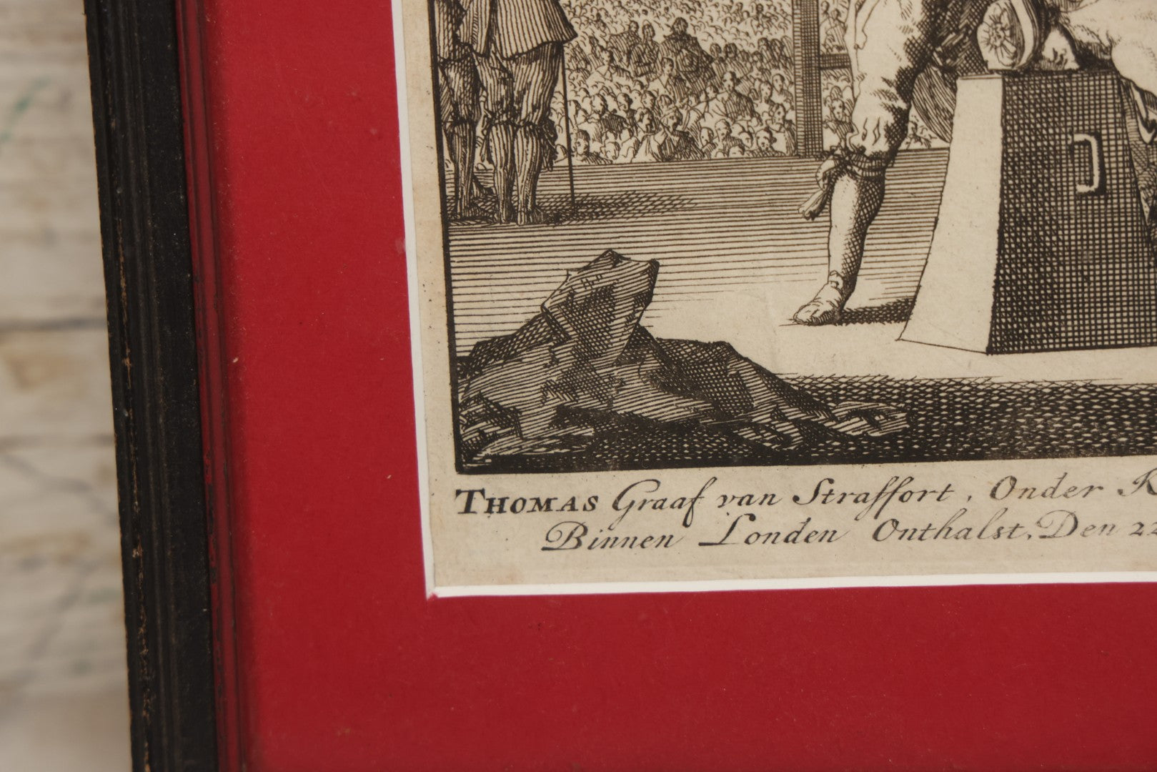 Lot 092 - Early Antique Engraving Depicting The Execution By Beheading Of Thomas Wentworth, First Earl Of Strafford, Circa 17th Century