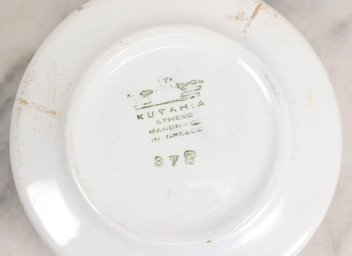 Lot 104 - Vintage Greek Kutahya Pottery Lidded Box With Ancient Figures And Greek Key Border, Handmade In Greece