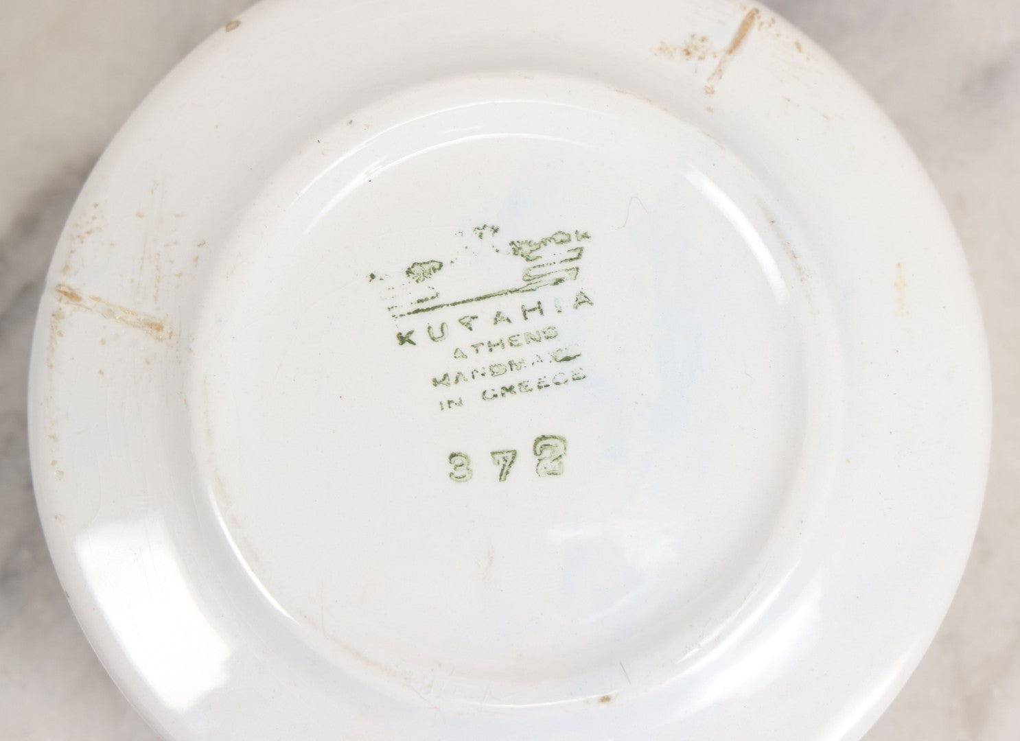 Lot 104 - Vintage Greek Kutahya Pottery Lidded Box With Ancient Figures And Greek Key Border, Handmade In Greece