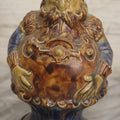 Lot 108 - Antique Figural Majolica Pitcher, Bearded Guard With Pewter Base, Circa Late 19th / Early 20th Century, 7" H