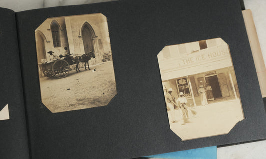 Lot 118 - Antique Snapshot Photo Album, Containing Approximately 30 Photographs, Travel Photo Album With Photos Of Trip To Nassau, Bahamas, February And March 1903, Including Photos On Ship