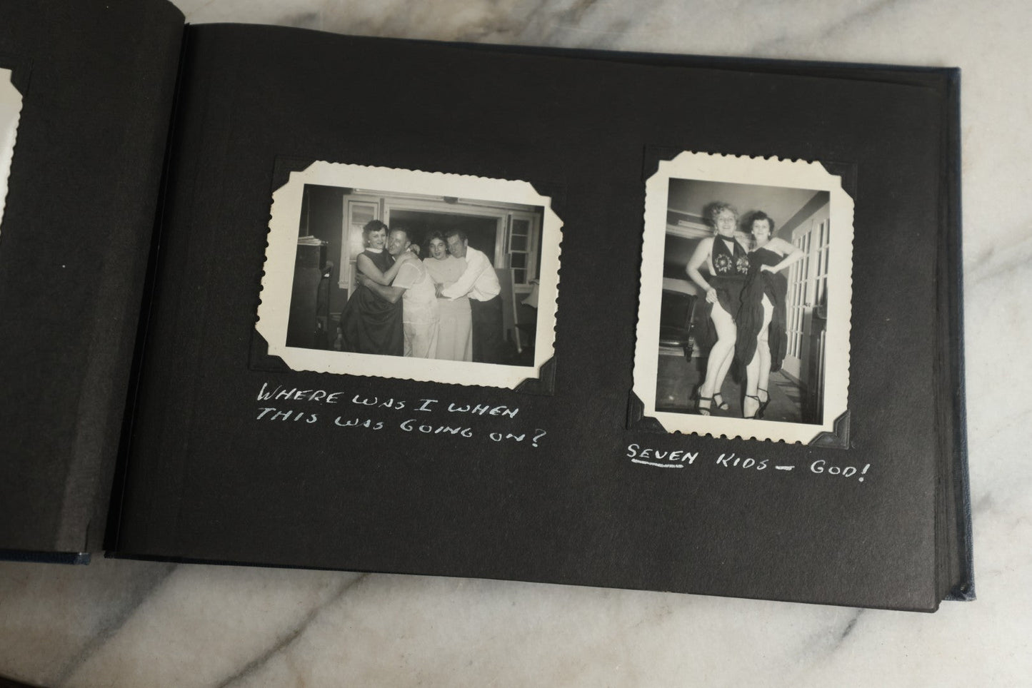 Lot 120 - Vintage Snapshot Photo Album, Containing Approximately 35 Photographs With Captions Of A Sultry, Sexy, Debaucherous Party Or Gathering, Including Ladies Posing Suggestively, Circa 1930