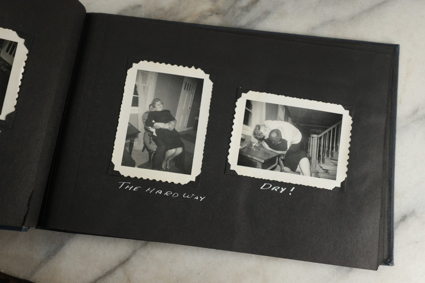 Lot 120 - Vintage Snapshot Photo Album, Containing Approximately 35 Photographs With Captions Of A Sultry, Sexy, Debaucherous Party Or Gathering, Including Ladies Posing Suggestively, Circa 1930