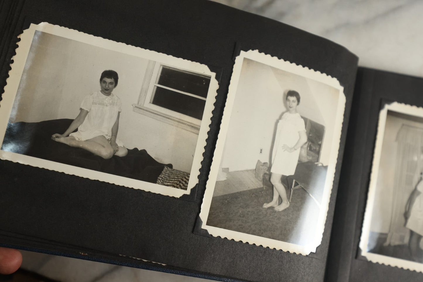 Lot 120 - Vintage Snapshot Photo Album, Containing Approximately 35 Photographs With Captions Of A Sultry, Sexy, Debaucherous Party Or Gathering, Including Ladies Posing Suggestively, Circa 1930