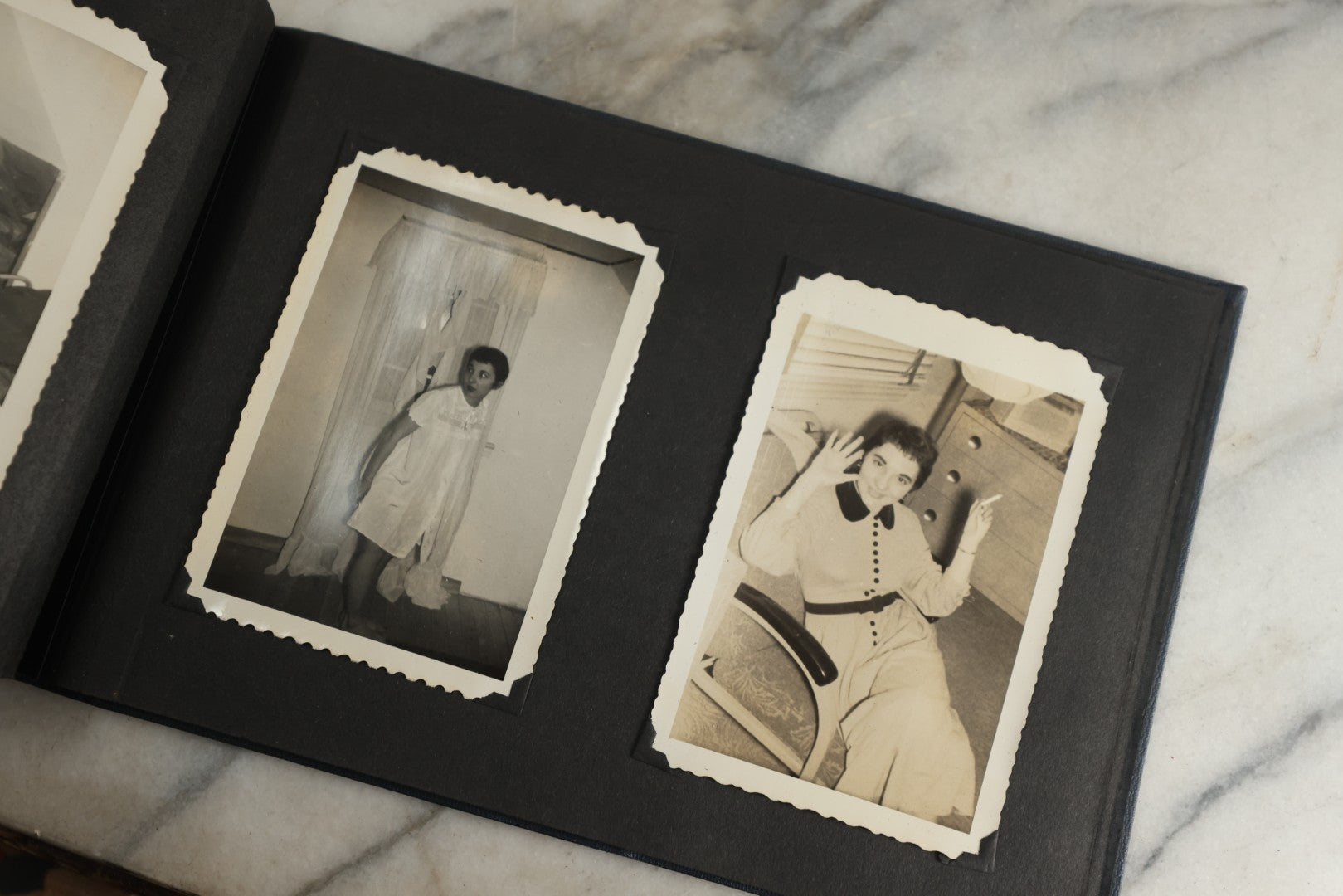 Lot 120 - Vintage Snapshot Photo Album, Containing Approximately 35 Photographs With Captions Of A Sultry, Sexy, Debaucherous Party Or Gathering, Including Ladies Posing Suggestively, Circa 1930