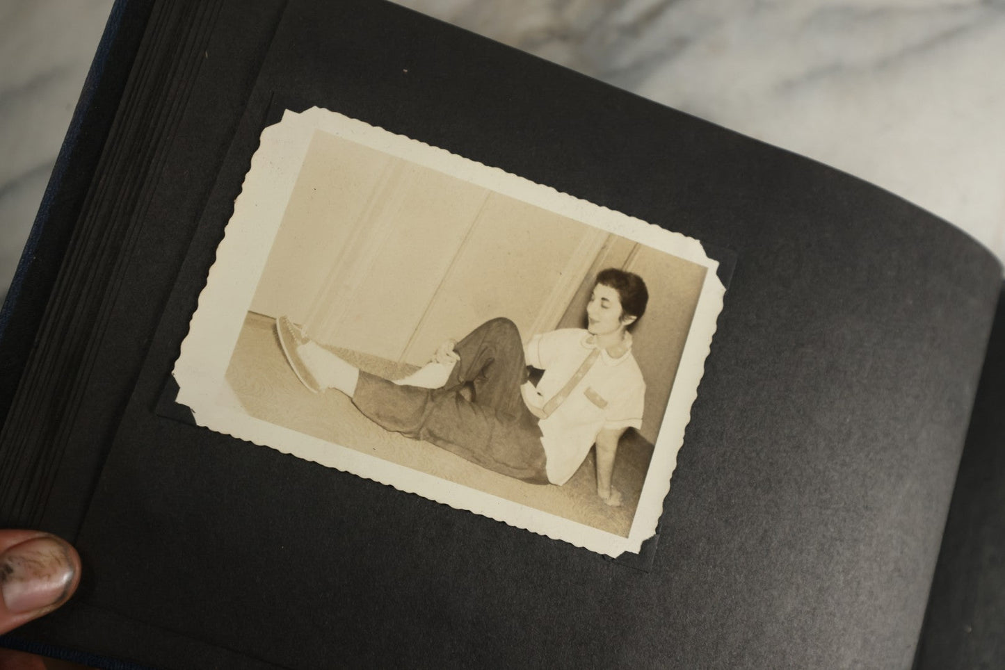 Lot 120 - Vintage Snapshot Photo Album, Containing Approximately 35 Photographs With Captions Of A Sultry, Sexy, Debaucherous Party Or Gathering, Including Ladies Posing Suggestively, Circa 1930