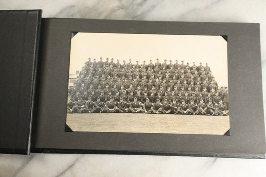 Lot 121 - Vintage Snapshot Photo Album, Containing Approximately 35 Photographs Of World War Two In Europe, Soldiers, With Captions On Versos Reproduced, Printed And Mounted Beside Corresponding Photos 