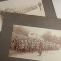 Lot 129 - Pair Of Antique Boarded Photographs Of Military Soldiers In Formation With Officer, Rifles In Image, Circa 1890