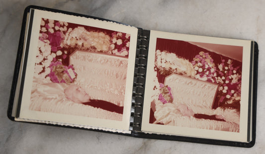 Lot 133 - Vintage Snapshot Photo Album With Photos Of The Funeral Of An Old Man